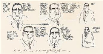 JULES FEIFFER (1929 - 2025) "Mit the Soviet Union falling apart, vot vill become of Anti-Communism?"                                             